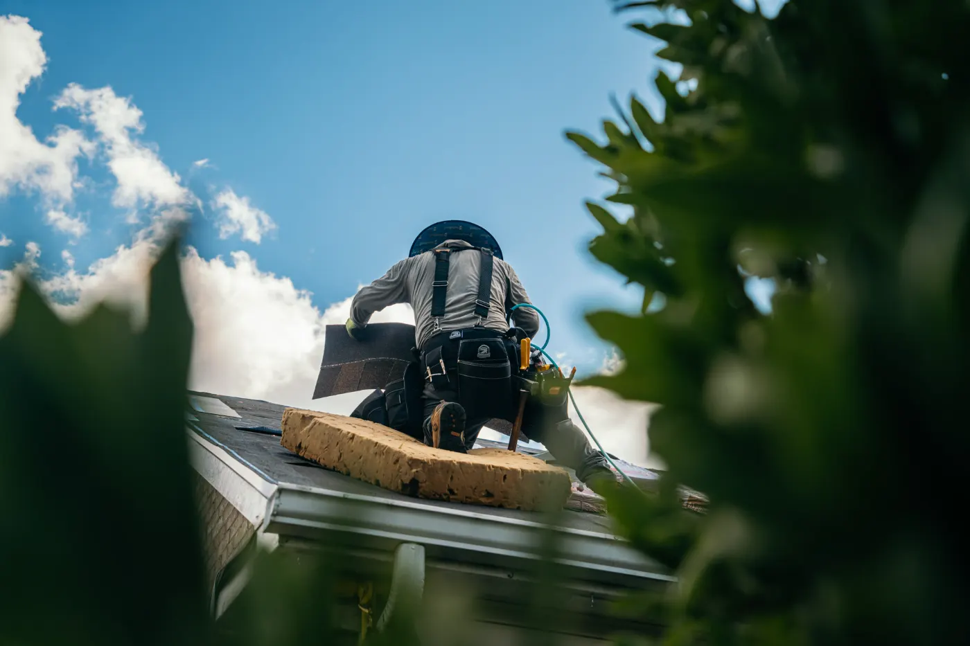 Storm damage documented on a Martinsville home