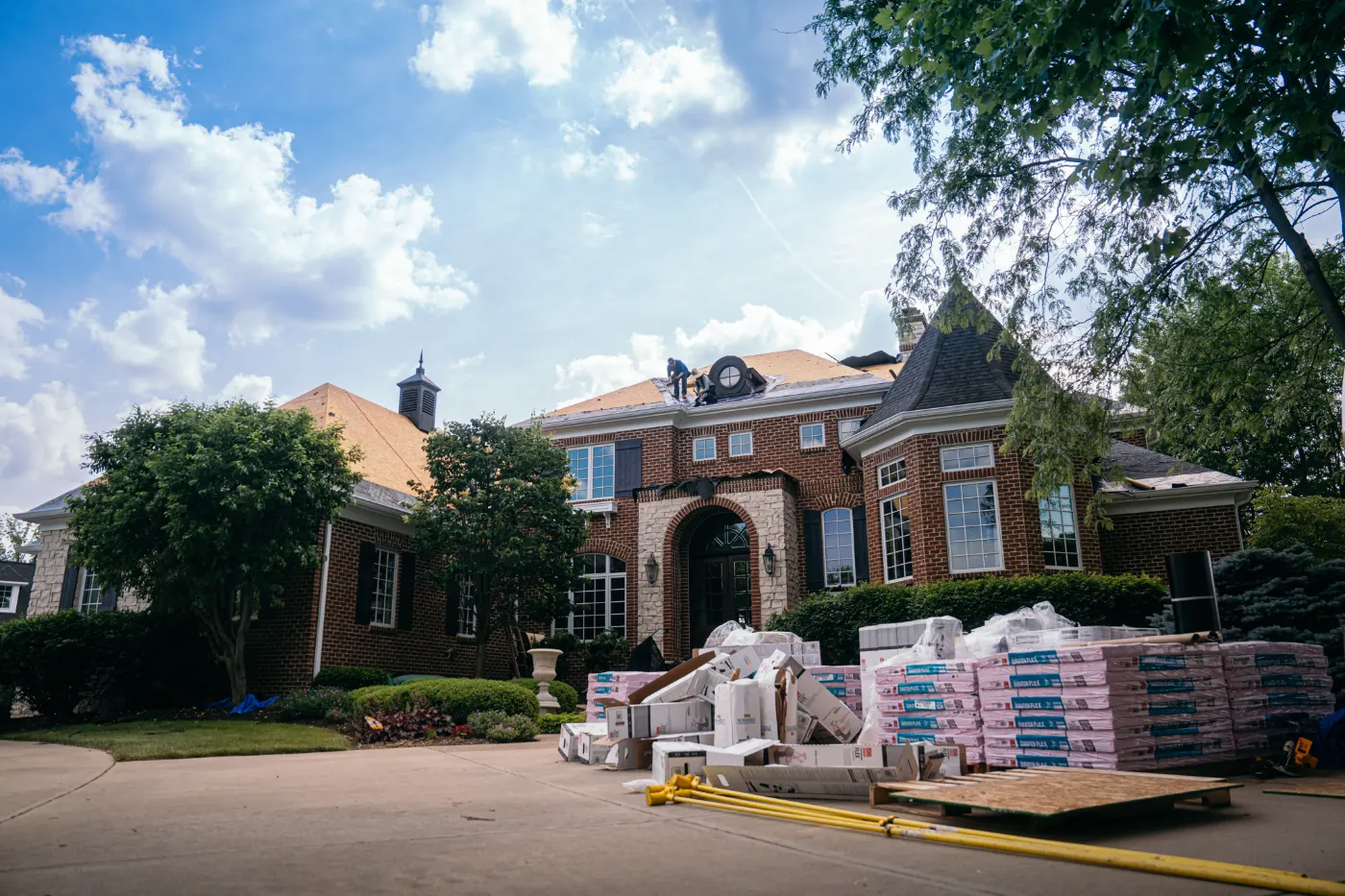 Roof inspection documented on a Martinsville home